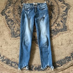 Flying Monkey Cut-Off Ankle Jeans- size 24